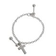 thumbnail image 1 of FAD BARBELL Pendiente de Clip Dangle Chain Ear Cuff Ear Stud Jewelry NUEVO Yuyangstore Piercing de oreja con barra con pendiente colgante de cruz de cadena, 1 of 8