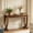 Dark Brown, variant on Fnova 63" Console Table, Long Farmhouse Entryway Table, Solid Wood Sofa Table with X-Shaped Legs for Living Room, Entrance, Foyer