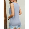 thumbnail image 2 of JYLFC Women Summer Tank Tee Round Neck Sleeveless Long Tops, Gray XL, 2 of 4