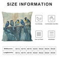 thumbnail image 5 of Creowell Ink Painting Watercolor Blue Birds Spring Home Sofa Chair Bed Decoration Lumbar Pillowcase Decorative Throw Pillow Cover Case, 5 of 5