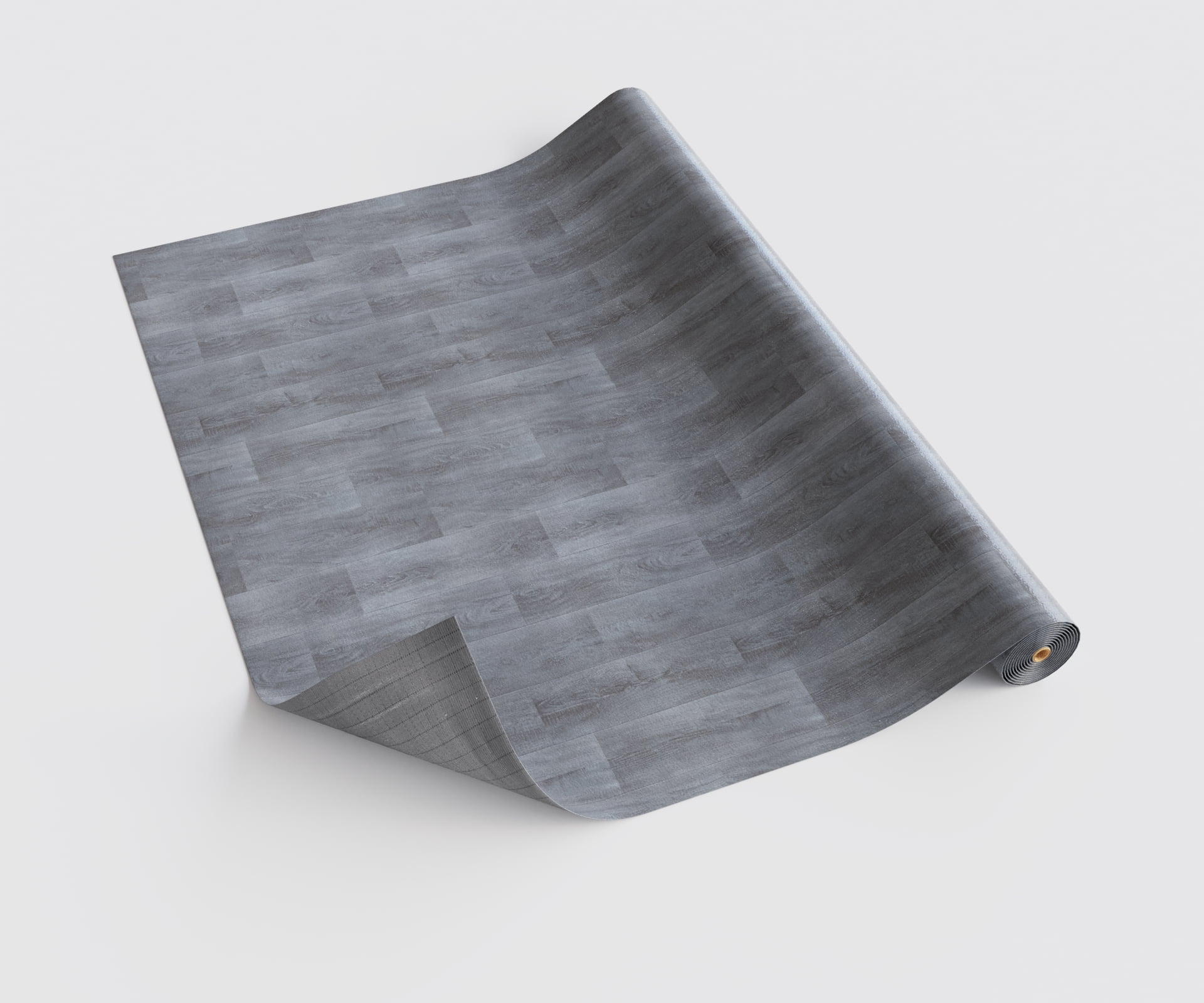 Oxdigi Vinyl Flooring Roll 39.3x196 inches, PVC Leather-Like Linoleum Floor Covering with Tape, Removable- No Adhesive Backing Gray Wood
