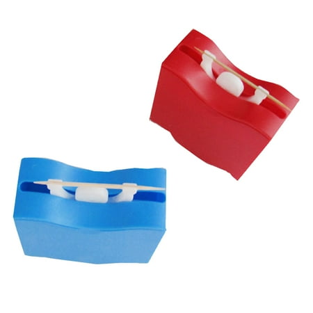 

2PCS Creative Hercules Automatic Toothpick Box Weightlifting Smiling Plastic Toothpick Holder Random Color
