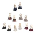 thumbnail image 4 of 2.56in Bohemian Multicolor Tassel Earrings Fringe Drop Earrings Black----Black--Product code 69486 Black, 4 of 4