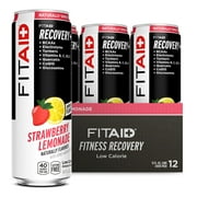 LifeAid Fitaid Recovery Blend Strawberry Lemonade, 12 Fl Oz, Pack of 12