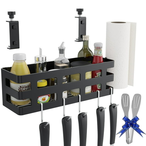 Griddle Caddy for Blackstone 28/36/22/17 inch, Universal BBQ Grill Caddy for Outdoor Grill with Paper Towel Holder & 9" Tong, for Blackstone Griddle Accessories Tool Holder Caddy