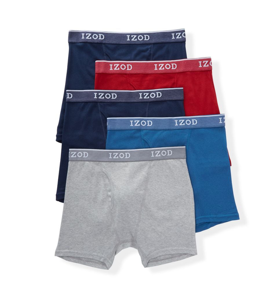 IZOD - Men's Izod 193PB13 Cotton Fashion Boxer Briefs - 5 Pack ...