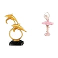 thumbnail image 1 of Figura de delfín,Colección de adornos de escritorio con figuras de delfines,Estatua decorativa moderna para el hogar,artesanías artísticas,Estatua de la bailarina,Estatua de niña de ballet, 1 of 8