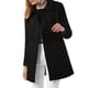 thumbnail image 2 of Abrigo largo de invierno de doble botonadura con cuello Peter Pan para mujer Inspire Chic, color negro, talla M, 2 of 7