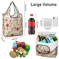 thumbnail image 3 of 5 Pack Foldable Shopping Bag,Fun Halloween Pattern Reusable Grocery Bags with Pockets,Large Reusable Tote Bags with Handles Waterproof & Lightweight, 3 of 6