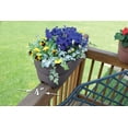 Bloomers Railing Planter with Drainage Holes 24" Weatherproof Resin