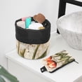 thumbnail image 6 of PhooArto Travel Cosmetic Bags Barrel Makeup Bag, Multifunctional Toiletry Bucket Bags Round Organizer Storage Pocket, Tulips Flowers and Music Notes, 6 of 6