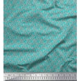 thumbnail image 1 of Soimoi Georgette Viscose Fabric Leaves & Floral Block Decor Fabric Printed Yard 42 Inch Wide, 1 of 3