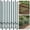 Green-5ft, variant on 8 Pack 5ft Metal U Post Fence Poles - Step-in No Dig Stakes for Garden Yard