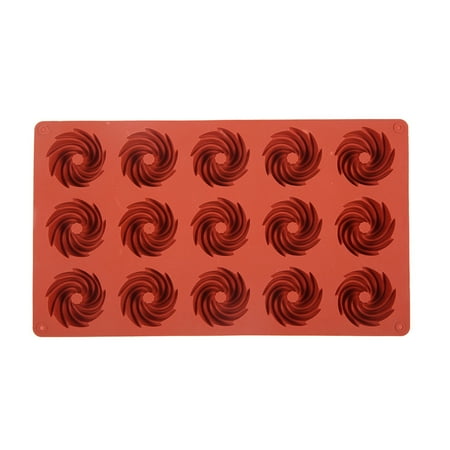 

15 Cavities Silicone Small Spiral-shaped Chocolate Mold Candle Aroma Moulds Baking Cake Accessories Utensils Decorations