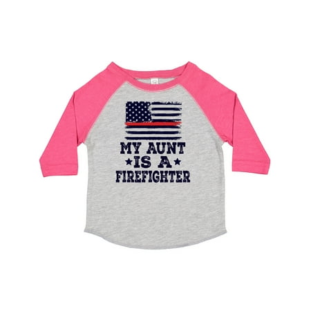 

Inktastic Firefighter Flag Aunt Gift Toddler Boy or Toddler Girl T-Shirt
