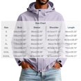 thumbnail image 6 of FRSASU Men's Hooded Rain Jacket, Water‑Resistant Zip Up Outdoor Windbreaker Jacket with Multiple Pockets Purple, 6 of 6