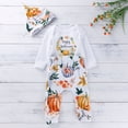 thumbnail image 4 of SOFTCCLO Baby Girl Halloween Outfit Long Sleeve Romper Pants Hat Comfortable Casual 3 Piece Sets Size 0-3M, 4 of 9