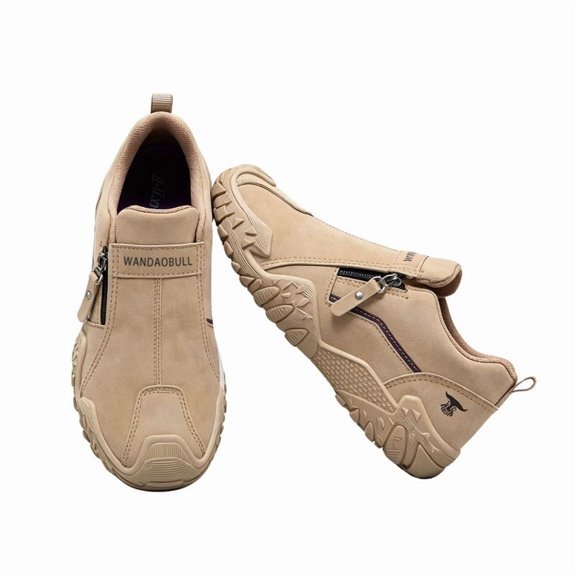 CHICVOMEY Comfortable Slip On Shoes for Man Walking Shoes with Non-Slip Sole Versatile Side Zipper Design Suitable for Fitness Travel and Outdoor Activities