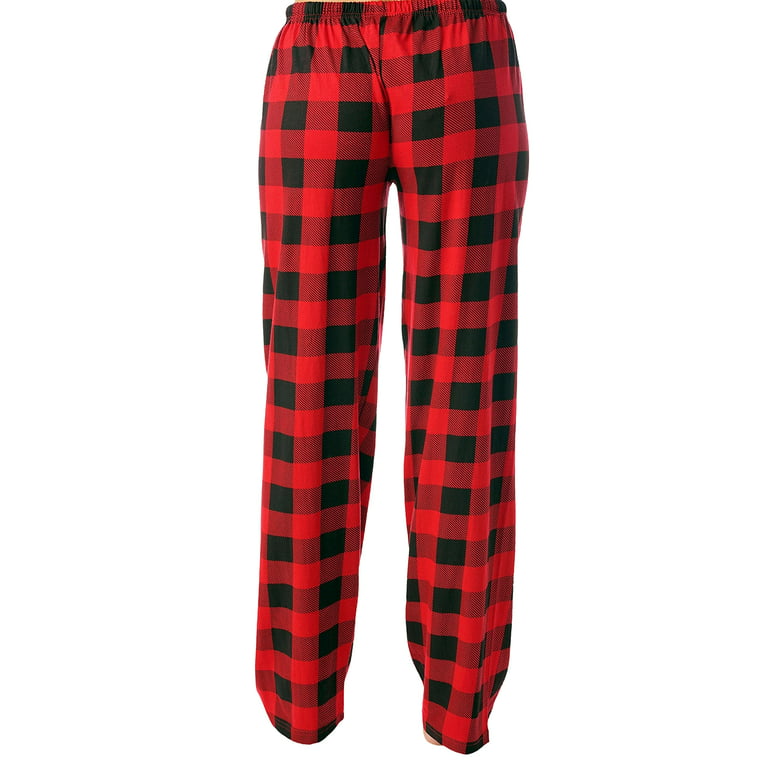 Just Love Women Buffalo Plaid Pajama Pants Sleepwear. (Grey White Buffalo  Plaid, 2X)