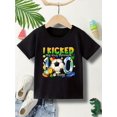 thumbnail image 1 of Boys' 100 Days to School T-Shirt - Soft, Comfortable, All Season Black/ White Footballt-Shirt with Colorful School Theme Pattern Boys' T-Shirt, 1 of 6
