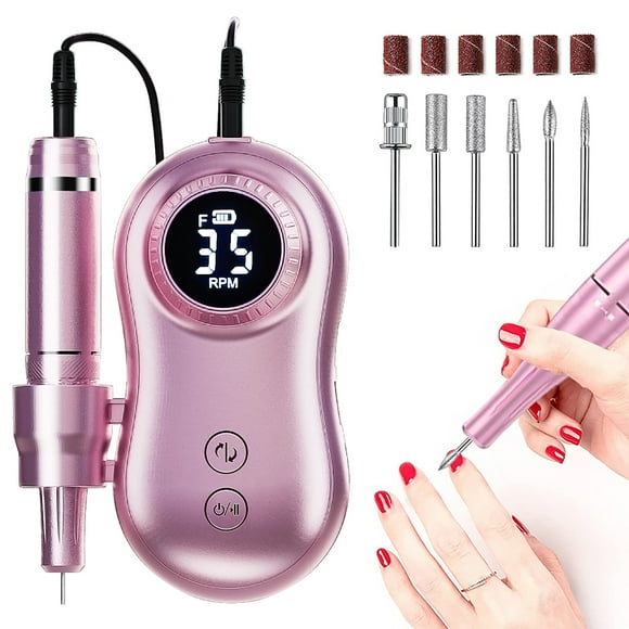 Portable Electric Nail Drill ,Inbuty 35000 RPM Professional Nail Drill Kit with LCD for Acrylic Nails/DIY Manicure & Pedicure