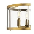 thumbnail image 5 of Gilliam Collection 13 in. Three-Light Vintage Brass New Traditional Semi-Flush Mount, 5 of 10