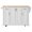 White, variant on MEETFAV 54.1" Rolling Kitchen Island with Drop Leaf, Embossed Texture, 4 Doors & 2 Drawers, Adjustable Shelves for Kitchen, White