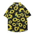 thumbnail image 4 of Mens Summer Beach Printed Shirts Short Sleeve Button Down Casual Loose Fitted Lighweight Vacation Lapel Collar Tops (M, Multicolor), 4 of 4