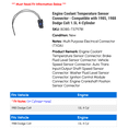 Engine Coolant Temperature Sensor Connector - Compatible with 1985 ...