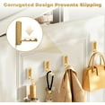 thumbnail image 4 of Folding Coat Hooks, 4Pcs Foldable Heavy Duty Wall Hooks Zinc Alloy No Rust Fold Up Hooks for Coat, Towel, Key, Hat, Bag, Jacket, Backpack. (Gold), 4 of 9