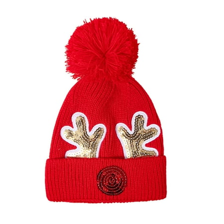 

TAIAOJING Baby Beanie Knit Ski Hat Children s Knitted Wool Printed Christmas Warm Hat Fashion Baby Care