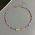 thumbnail image 1 of Collier de Perles Boho Mode Femme Imitation Perle Perle de Rocaille Brin Court Collier Ras-du-Cou Fait Main Bijoux Femme Gros, 1 of 5