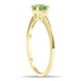 thumbnail image 3 of SZUL Women's Round Shaped Green Amethyst and Diamond Classic Band in 10K Yellow Gold, 3 of 5