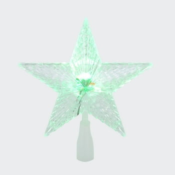 Holiday Time 10-inch LED Crystal Star Christmas Tree Topper with Color Changing LED Lights
