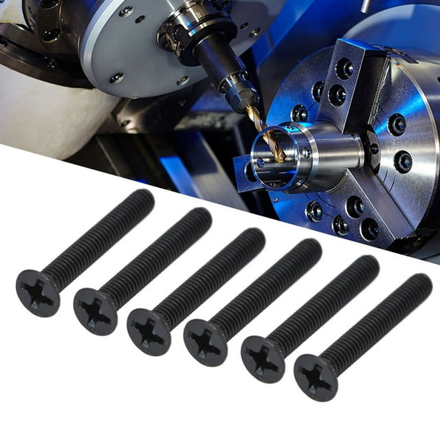 M3 Countersunk Screw, A2-70 50Pcs Cross Screws Assortment Kit Safe Installation Durable Corrosion Protection Black Galvanized for High Accuracy Machines M3x4,M3x5,M3x