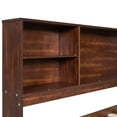 thumbnail image 5 of Classic Captain Bed with 4 Drawers and Storage Headboard, Wooden Platform Bed with Build-in Storage Cabinets, Captain Bed Frame Bedroom Furniture, Antique Brown, 5 of 9