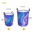 thumbnail image 3 of Daiia Swirl Blue And Purple Round Laundry Basket with Handles Thickened Waterproof Circular hamper,Dirty Clothes Storage Basket for Bedroom,Bathroom,College Dorm-Small, 3 of 6