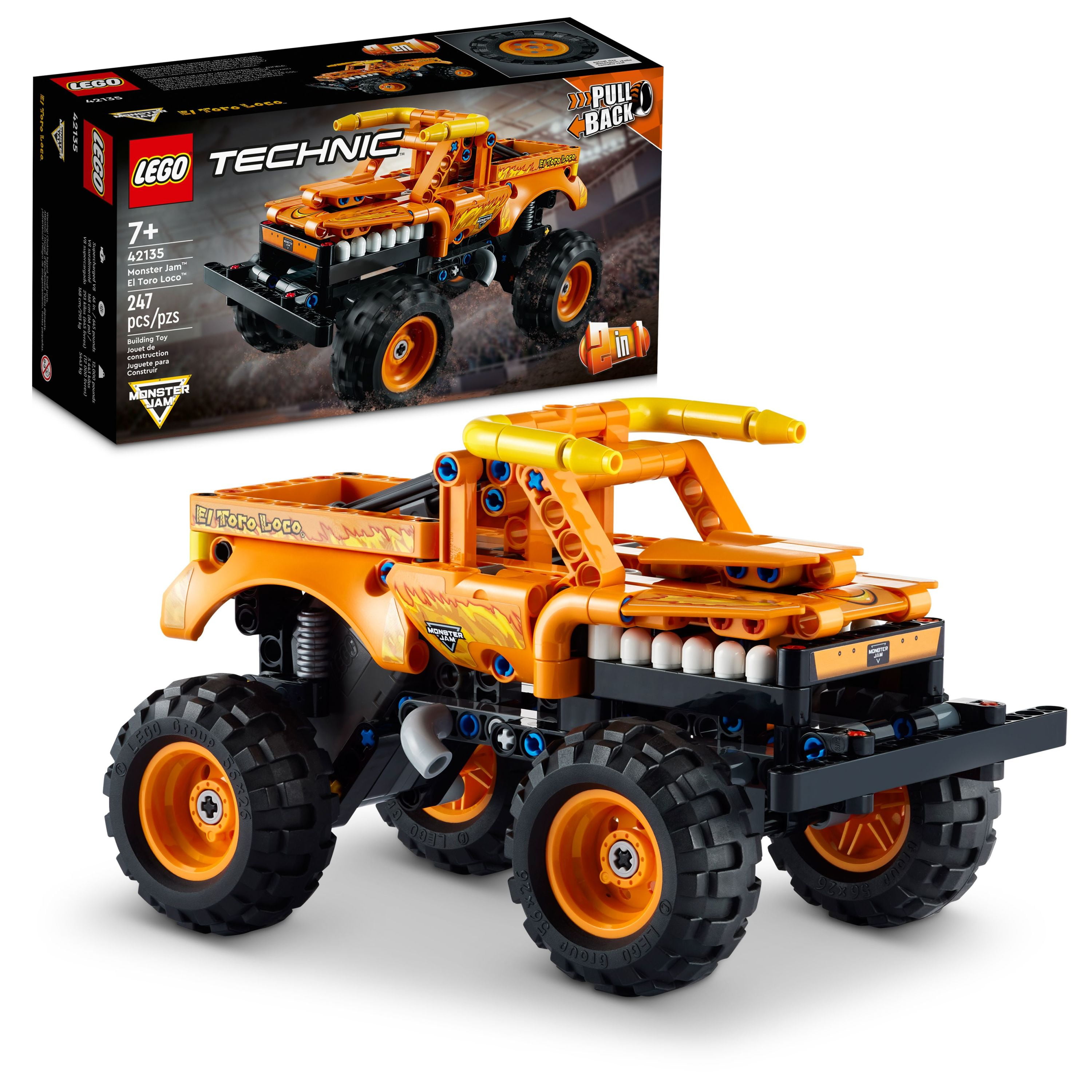 LEGO Technic Monster Jam El Toro Loco 42135 2 in 1 Back Truck to Off Roader Car Toy, for Kids, Boys and Girls 7 Plus Years Old - Walmart.com