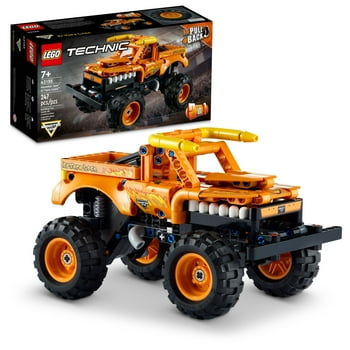 LEGO Technic Monster Jam El Toro Loco  42135 2 in 1 Pull Back Truck to Off Roader Car Toy, Construction Set for Kids, Boys and Girls 7 Plus Years Old