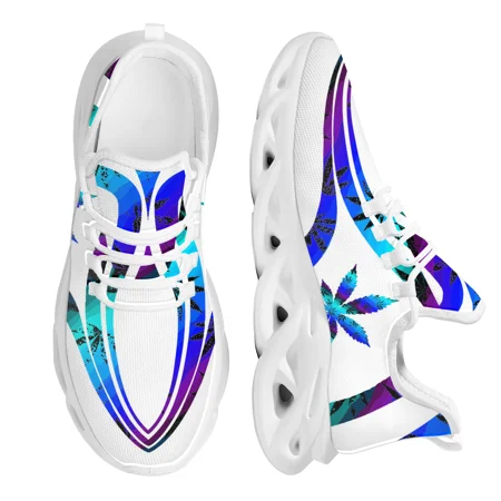 

Brand Design Women Sneakers Fashion Weed Leaves Designs Female Shoes Doctor 3D Print Light Lace-up Flats Footwear