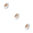 thumbnail image 2 of kurtrusly Storage Box Strong Practicality Wide Application Detachable Partition Large Capacity Plastic Storage Box Ladder Layered white trapezoid 3Set, 2 of 6