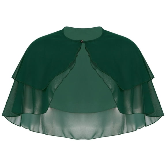 Alvivi Womens Shawls Wraps Chiffon Cover Up for Evening Dress Open Front Bolero Shrug Cardigan Green One Size