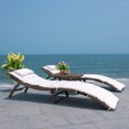 thumbnail image 2 of SAFAVIEH Carew Outdoor Patio 3 Piece Sun Lounger Set, Grey Brown, 2 of 7
