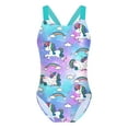 thumbnail image 3 of Alvivi Girls Printing One-Piece Swimsuit Horse and Stars Pattern Swimwear Sizes 4-16, 3 of 5