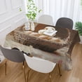 thumbnail image 5 of BZSMCE Square Tablecloth Cut Chicken Baby Stand on Basket Pattern Tableclothes, 5 of 9