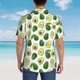 thumbnail image 4 of Sikiie Avocado1 Print Men's Hawaiian Shirt, Summer Beach Button Pocket Short Sleeve T-Shirt,3X-Large, 4 of 7