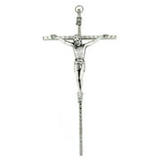 Wall Crucifix with Hammered Silver-Tone Finish - by Venerare