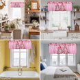 thumbnail image 5 of Valentine's Day Valances for Windows, Sweet Gnome Couple Pink Love Heart Rose Floral Gradient Pink Valance Window Treatment Rod Pocket Short Curtains Valances for Kitchen Bathroom 54"W x 18"L, 5 of 9