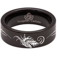 thumbnail image 5 of Abstract Dragon Tungsten Carbide Ring, 5 of 9