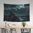 thumbnail image 4 of Xecao Moonlit Night Sky Shark Print Tapestry, Wall Hanging Room Funny Decor, Backdrop Room Decor for Bedroom Living Room dormitory, 4 of 8